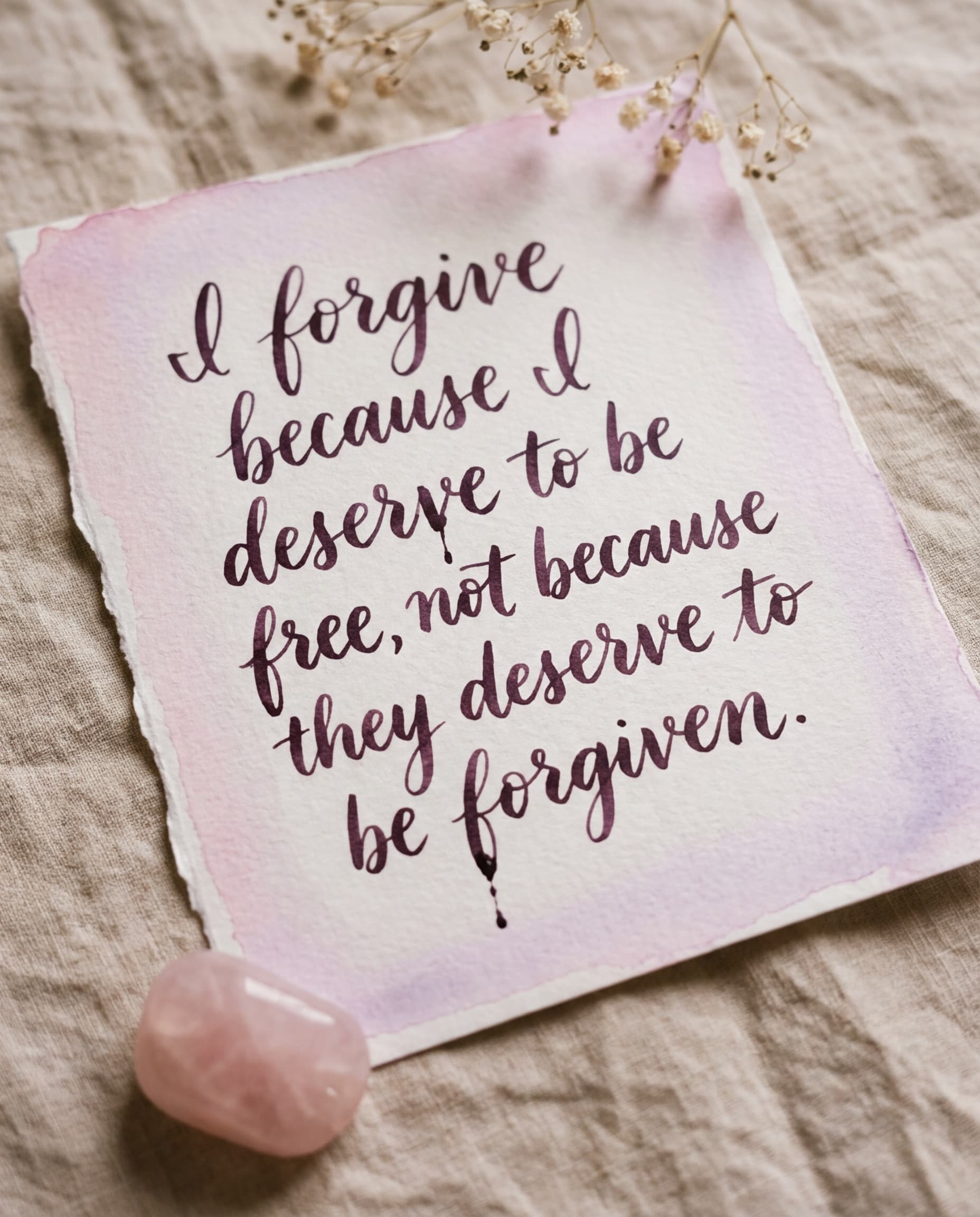I forgive because I deserve to be free