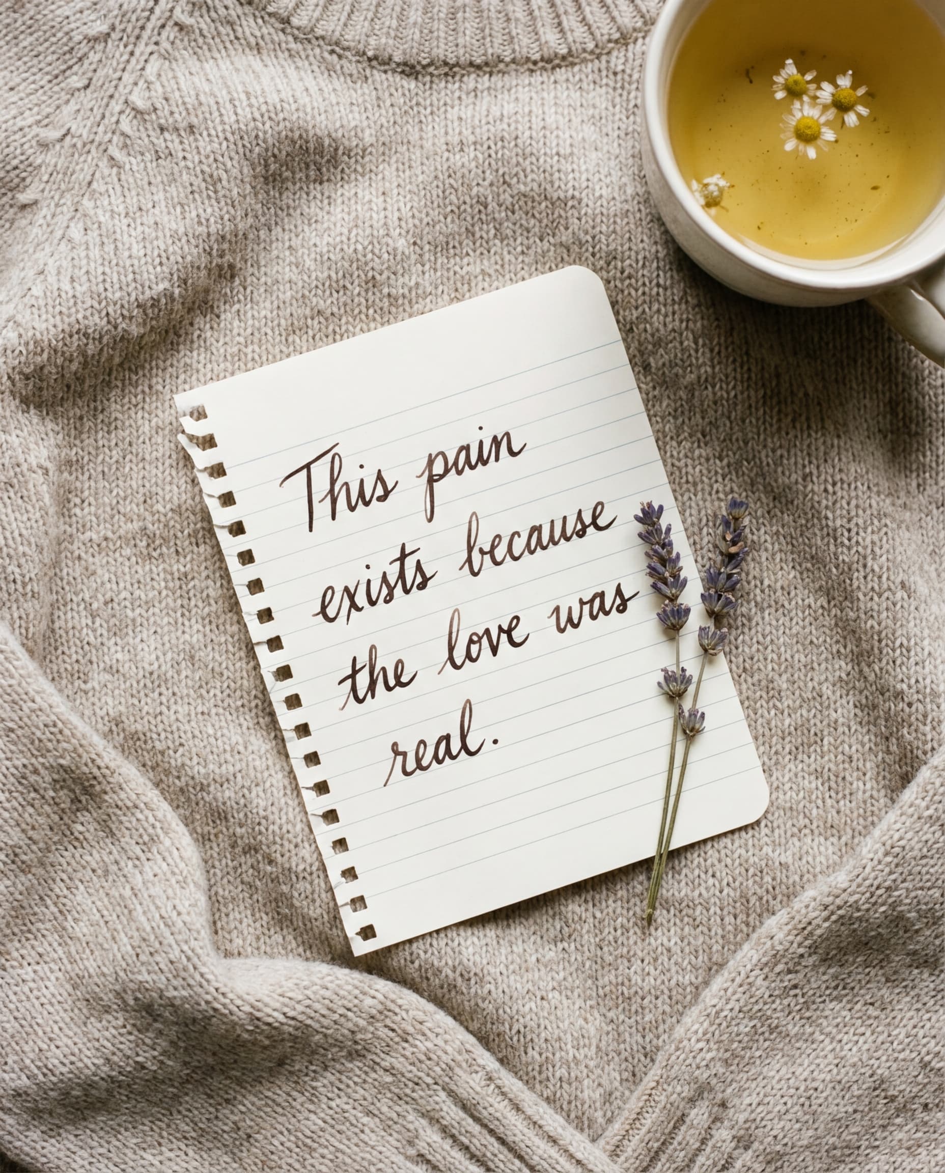 This pain exists because the love was real