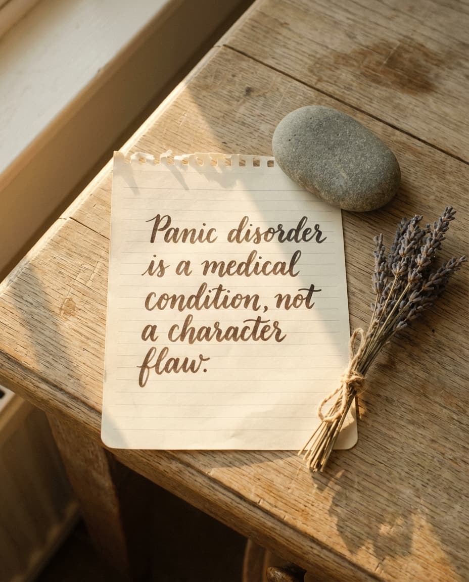 Panic disorder is a medical condition, not a character flaw.