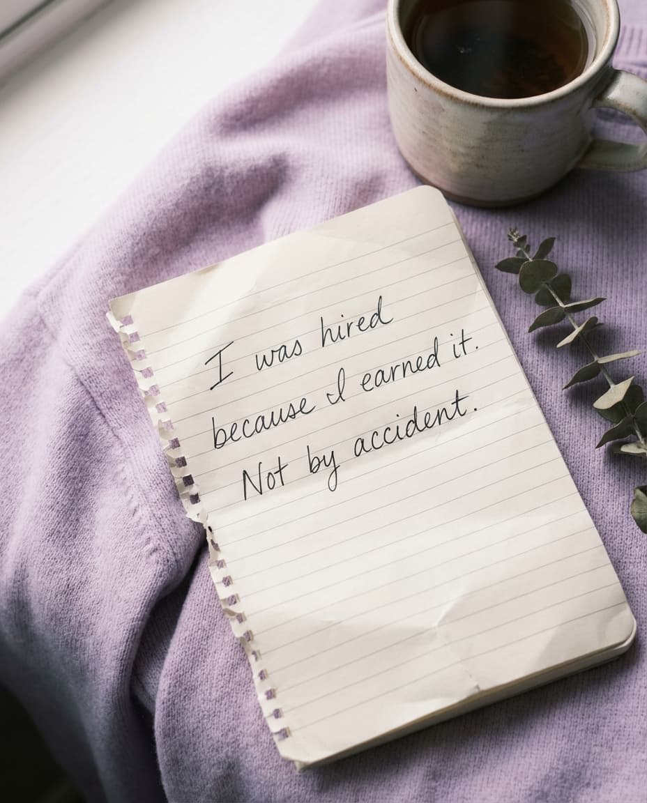 I was hired because I earned it, not by accident